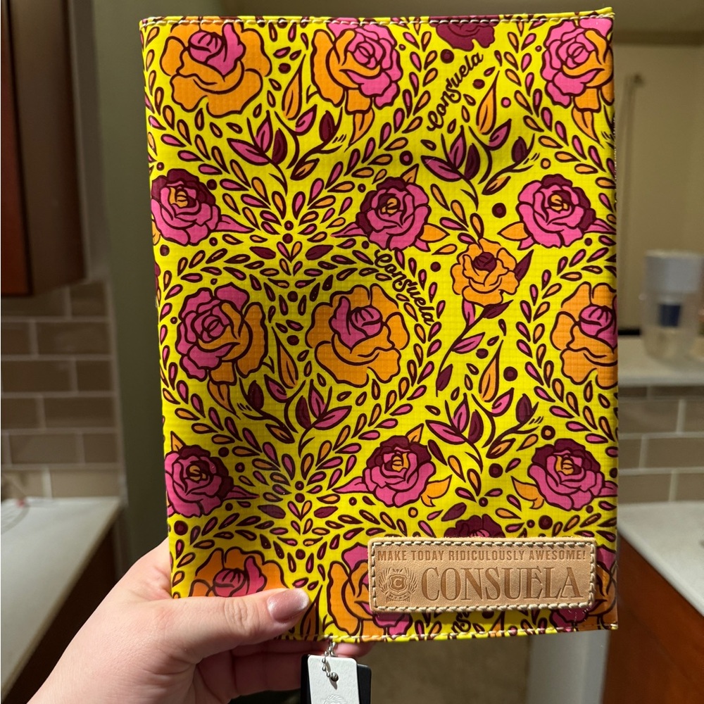 Consuela Vibrant Yellow and Pink Floral Cover